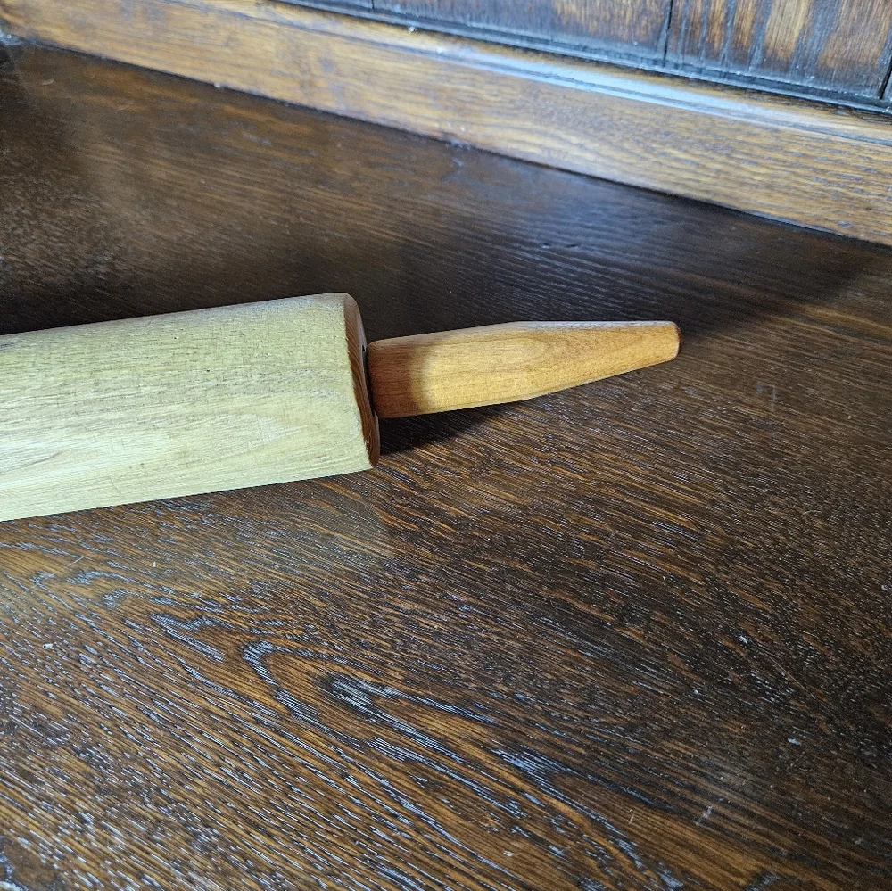 Vintage Wooden Rolling Pin Solid Wood.